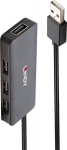 Lindy 4 x USB 2.0, 480 MBit Black