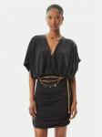 Elisabetta Franchi Kokteilikleit AB-765-51E2 Must Regular Fit