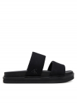 Calvin Klein Jeans Pl&auml;tud Flat Molded Dbl Bar Sandal Cv YM0YM01222 Must