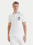 Tommy Hilfiger Polo s&auml;rk Badge MW0MW43061 Valge Regular Fit