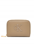Calvin Klein Rahakott Bold Ck Medium Zip Around LV04F1154G Beež