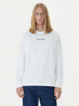 Calvin Klein Pikkade varrukatega T-s&auml;rk Standard Logo LV04LD232G Valge Relaxed Fit