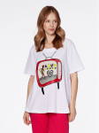 LOVE MOSCHINO T-s&auml;rk W4H8301M 3876 Valge Relaxed Fit