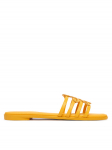 Tommy Hilfiger Pl&auml;tud Th Script Flat Mule Lth FW0FW09368 Kollane