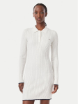 Tommy Jeans Kootud kleit DW0DW23317 Valge Slim Fit