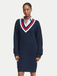 Tommy Jeans Kootud kleit DW0DW23540 Tumesinine Relaxed Fit