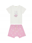 United Colors Of Benetton Komplekti kuuluvad t-s&auml;rk ja &scaron;ortsid 35ZEAK013 Roosa Regular Fit 62