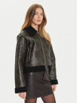 Pieces Tehisnahast jope Pippi 17154704 Pruun Regular Fit