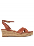 Tommy Hilfiger Espadrillid Leather & Suede Mid Wedge Espad FW0FW08804 Pruun 41