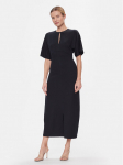 Tommy Hilfiger Kokteilikleit Shiny Interlock C-Nk Ss WW0WW40732 Tumesinine Regular Fit