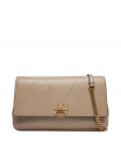 Tory Burch K&auml;ekott Quilted Chain Wallet 186041 Kreemjas
