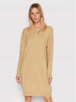 Peserico Kootud kleit S92197F12K Beež Relaxed Fit