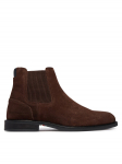 Tommy Hilfiger Poolsaapad Corporate Dressy Suede Chelsea FM0FM05953 Pruun