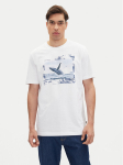 BOSS T-s&auml;rk Te_Dunetrace 50539187 Valge Regular Fit
