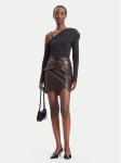 Guess Tehisnahast seelik W6BD27 W4251 Tumepruun Slim Fit