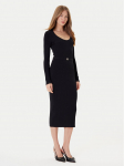 TWINSET Kootud kleit 252TP3352 Must Slim Fit XL