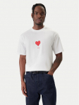 HUGO T-s&auml;rk Dalentin 50553429 Valge Relaxed Fit