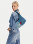 Tommy Jeans K&auml;ekott Tjw Denim Patchwork Shoulder Bag AW0AW18471 Sinine