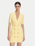 Elisabetta Franchi Kootud kleit AM-66S-51E2 Kollane Regular Fit