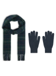 Barbour Komplekti kuuluvad sall ja kindad MGS0018NY91 Tumesinine