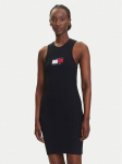 Tommy Jeans Kootud kleit DW0DW20877 Must Slim Fit