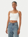 Calvin Klein Jeans Top LV047F221G Valge Slim Fit