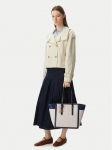 Tommy Hilfiger K&auml;ekott Th Script Tote Canvas AW0AW18829 Kreemjas