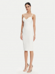 Elisabetta Franchi Kokteilikleit AB-702-51E2 Valge Regular Fit