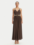 TWINSET Suvekleit 251TT2100 Pruun Regular Fit