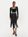 KARL LAGERFELD Kootud kleit 245W1330 Must Slim Fit S