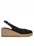 Tommy Hilfiger Espadrillid Mid Wedge Espad Slingback FW0FW09228 Must
