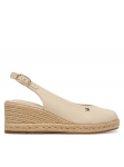 Tommy Hilfiger Espadrillid Mid Wedge Espad Slingback FW0FW09228 Beež