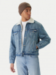 Calvin Klein Jeans Teksajakk 90s Sherpa LV04RD737G Sinine Regular Fit