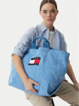 Tommy Hilfiger K&auml;ekott Wavy Flag Canvas Tote Bag AW0AW18466 Sinine