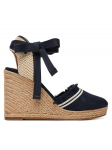 Tommy Hilfiger Espadrillid Fringe Canvas High Wedge FW0FW08878 Tumesinine 38