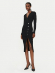 PINKO Kootud kleit Viscosa Mix 104033 A239 Must Slim Fit