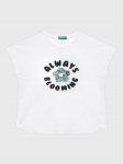 United Colors Of Benetton T-s&auml;rk 3096C10AQ Valge Boxy Fit 120