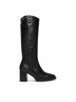 Tommy Hilfiger Ratsasaapad Stacked Heel Leather Long Boot FW0FW08865 Must 40