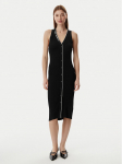 KARL LAGERFELD Kootud kleit B2W13004 Must Slim Fit