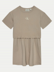 Calvin Klein Jeans Igap&auml;evane kleit IG0IG02770 Beež Relaxed Fit