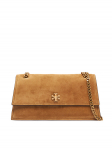 Tory Burch K&auml;ekott Kira Turnlock Suede Shoulder Bag 178857 Pruun