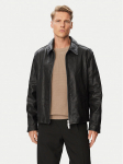 HUGO Nahkjope Liro 50568644 Must Regular Fit