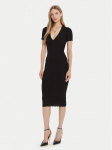 Elisabetta Franchi Kootud kleit AM-53S-51E2 Must Slim Fit