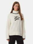 KARL LAGERFELD Golf B4W18033 Valge Regular Fit