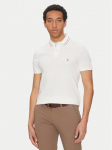 Tommy Hilfiger Polo s&auml;rk Placket Interest MW0MW38459 Valge Regular Fit