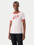 Tommy Jeans T-s&auml;rk Wavy Flag Contrast Ringer DW0DW22306 Roosa Regular Fit