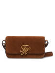 Tommy Hilfiger K&auml;ekott Script Leather Crossover Suede AW0AW19326 Pruun