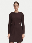 Morgan Kootud kleit 252-RMILOW Tumepruun Slim Fit