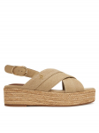 Tommy Hilfiger Espadrillid Denim Espadrille Platform Sandal FW0FW08669 Beež