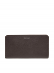 Calvin Klein Rahakott Foil Logo Passport Longfold LV04F1205G Pruun